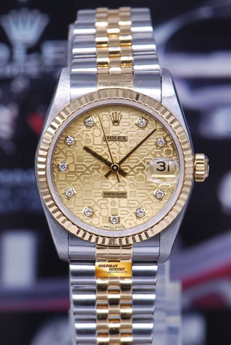 rolex ladies datejust half gold